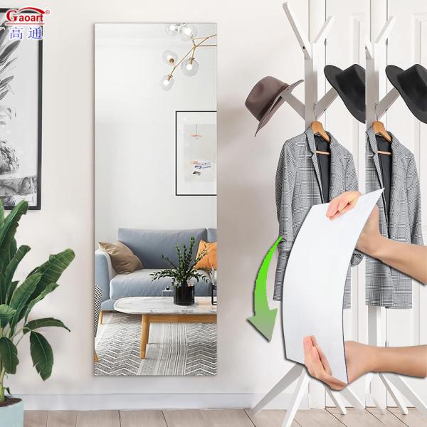 Custom Flexible Bathroom Furniture Decor Wall Sticker Plastic Adhesive Acrylic