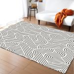3D floor painting, three-dimensional entrance, long square living room carpet,