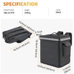 Pizza Large Jumbo Insulated Cooler Bag Food Delivery Travel 15x11x18"