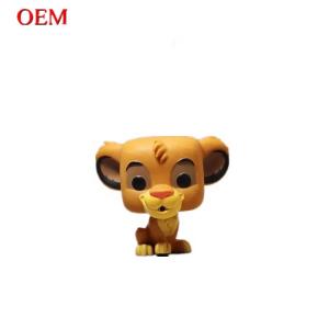 Wholesale 3D Cartoon Pop Lion Statue Animated Plastic Animal Model Toy from china suppliers