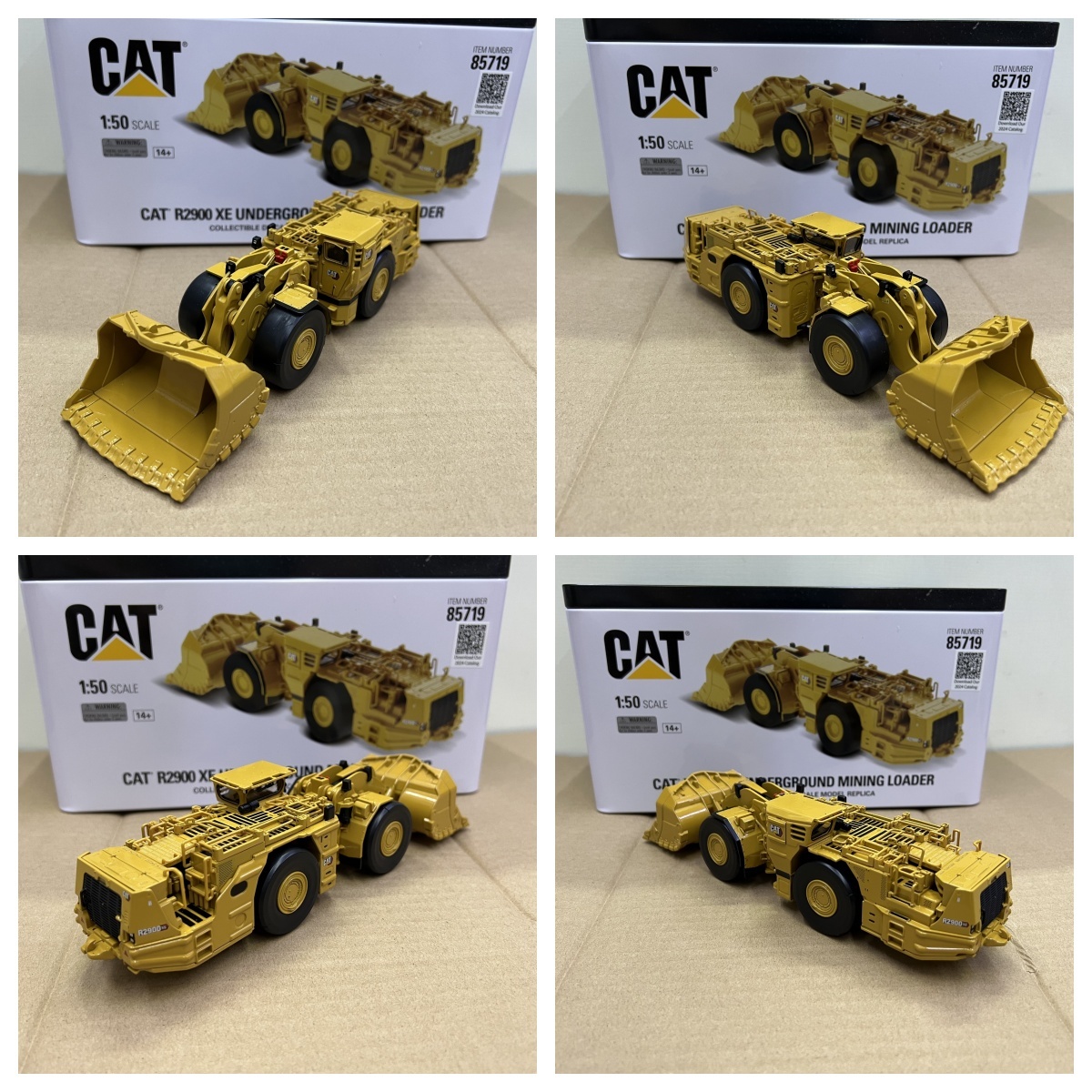 DM 1/50 Underground Mining Loader Diecast Wheel Loader Model 85719 Collectible Miniature