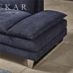 Latest Living Room Blue Fabric Pictures of Sofa Designs