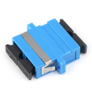 China Blue Fiber Optic Adapter Single Mode Fiber Optic Network Adapter Duplex SC / UPC on sale