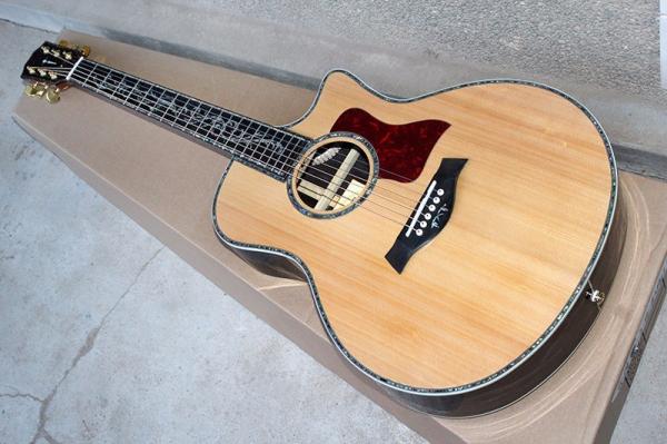 Wholesale- Factory custom 41'' 20 frets 916 cutaway body natural wood color