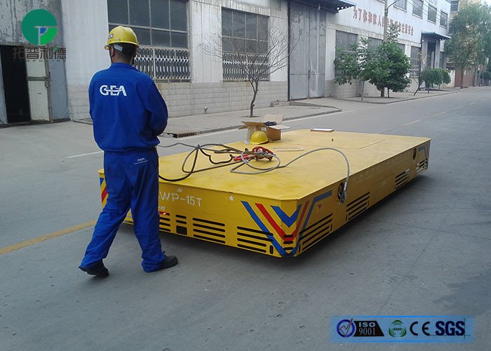 360 Degree Turning Electric Power Automated Slab Handling Motorized Transfer Trolley On Wheels