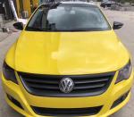 Air Release Sunflower Yellow High Gloss Car Wrap Film Slidable