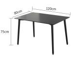 Wooden Dining Center Coffee Table Metal Frame And Leg With Adjustment Foot