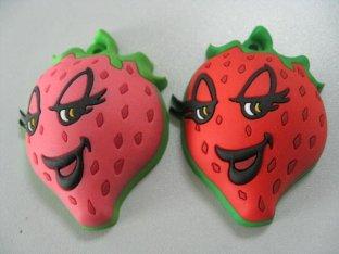 Fashion cute red / pink strawberry soft pvc Material] gift