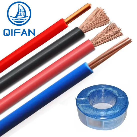 Building Wire Cable Rigid Conductor Electrical Cable Wire for Internal Wiring 300/500V, Blue Red Yellow/Green