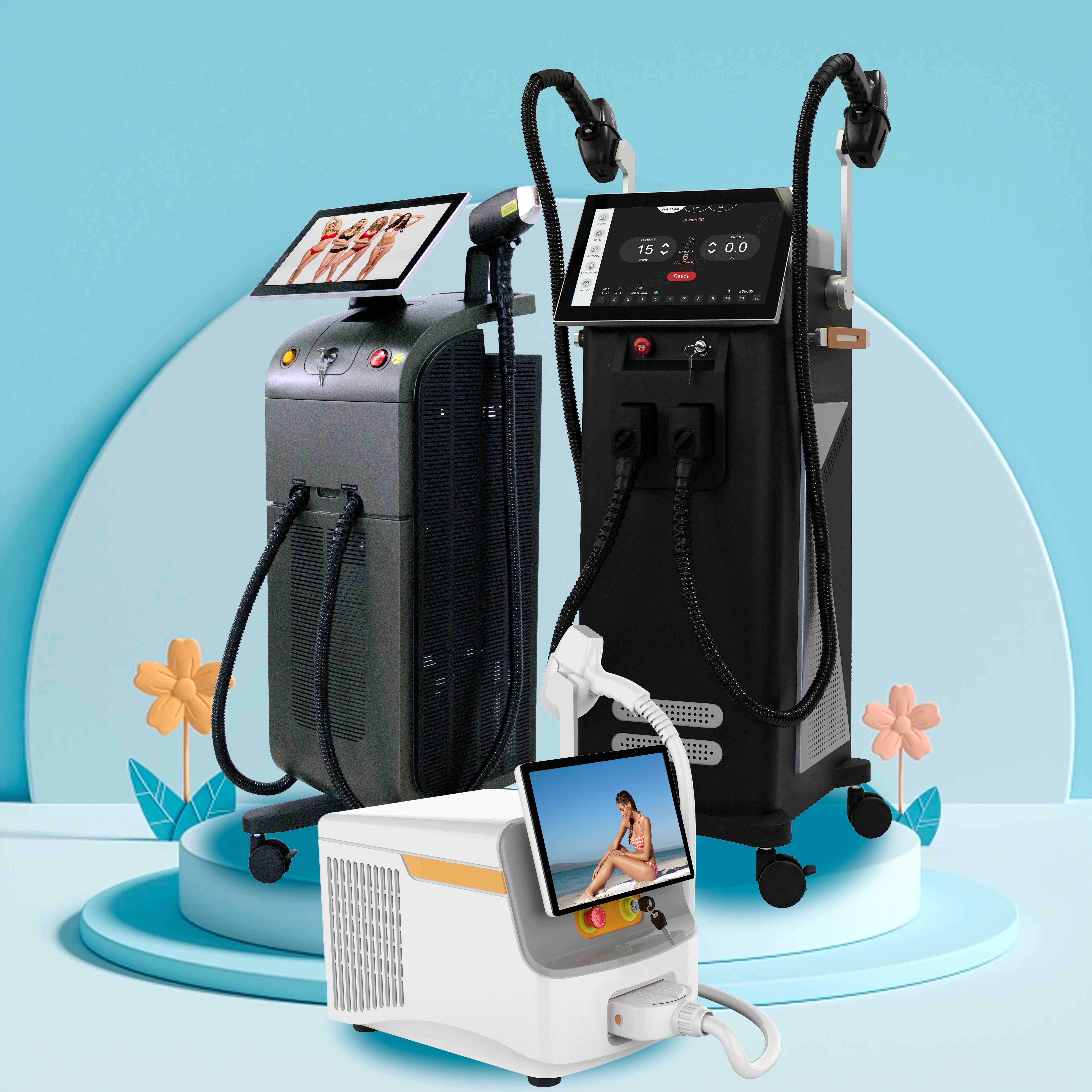 3 Wave Length Laser Hair Removal Machine 808nm 1064nm 755nm for Women Permanent Beauty