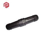 Black Nylon / PVC 3 Pin Waterproof Male Female Connector