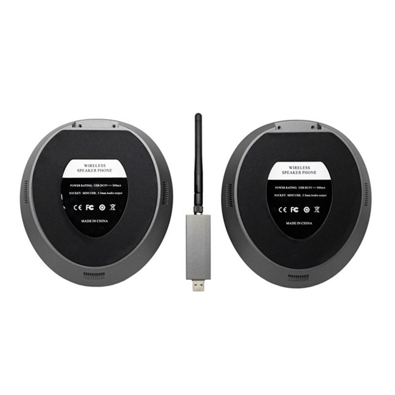 RF2.4G / USB cable Wireless Speakerphone for Conference with Daisy Chain , Omni Directional Dual Chat pods Microphone