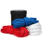 32mm Double Braided Marine Mooring Line Made of Fiber and 3/4 Strands for Marine