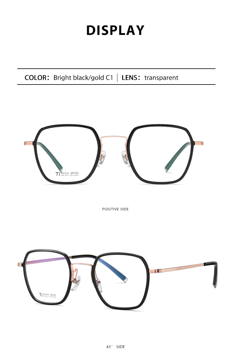 OEM Acetate Titanium Reading Glasses Customizable Anti Blue Light