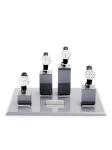 High End Creative Grey Luxury Watch Display Plastic Metal Watch Holder Stand