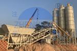 Commercial Mobile Concrete Mixing Plant , 750L YHZS35 Concrete Batching Plant