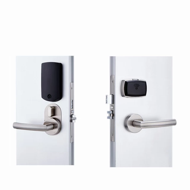 Black 304 Stainless Steel Door Lock / Intelligent RFID Hotel Door Locks