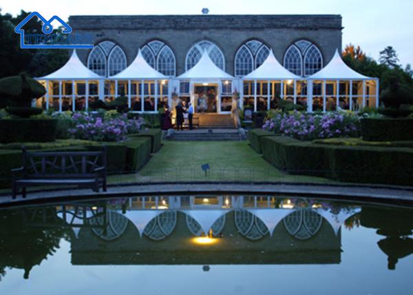 Permanent White Aluminium Pagoda Tent Water Resistant For Outdoor Cheap