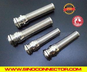 Wholesale Brass Copper IP68 Cable Glands Metric M12-M30 (Spiral Type) with Anti-twist Protection from china suppliers