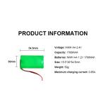 1700MAH 2.4V Rechargeable Nickel Cadmium Battery Pack Microphone Battery