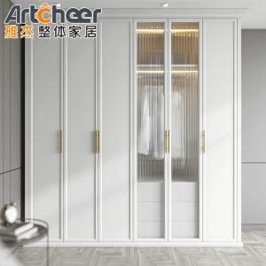 Wholesale School Melamine Wooden Walk-In White Sliding Door Wardrobe With Open Design from china suppliers