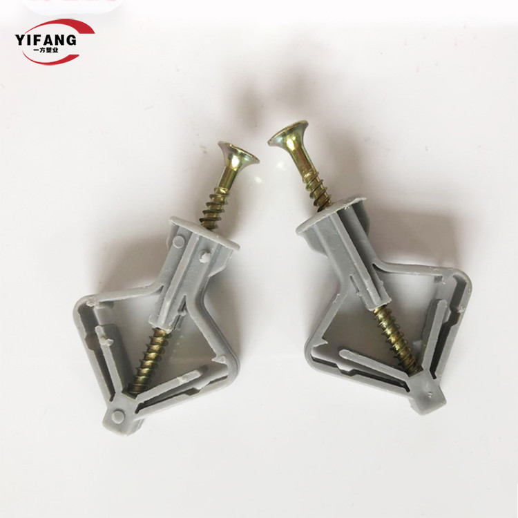 Customized color nylon toggle anchor / butterfly screw anchor 10*38mm Dia