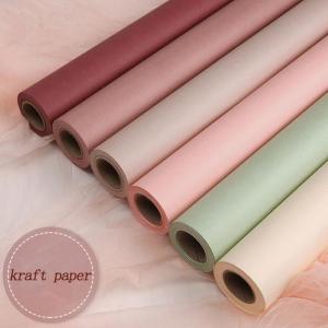 Wholesale Gift Wrapping 70gsm Craft Colored Paper Roll Foil Logo Printed from china suppliers
