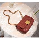 High-Quality Leather Small Fragrant Rhombus Female Crossbody Bag
