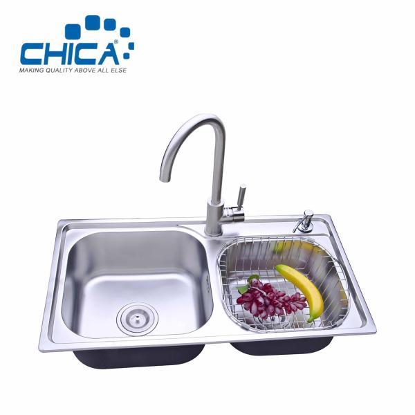 SUS304 Stainless Steel Kitchen Sink Double Bowl Kitchen Sink Press Kitchen Sink