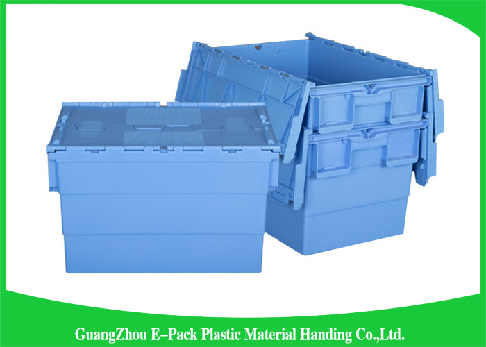 Warehouse Plastic Attached Lid Containers Transport Packaging Environmental Protection