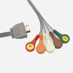 5 Lead TPU ECG Holter Cable For Zoncare ie90