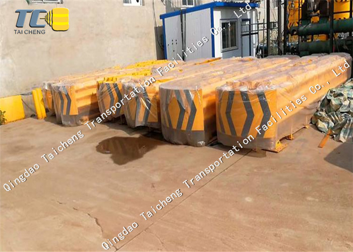 Highway Steel Tunnel Entrance Anti Collision Pad Guideable Yellow Crash Attenuator