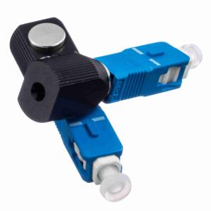 Wholesale Blue Round SC Bare Network Fiber Optic Adapter Single Mode UPC Polishing from china suppliers