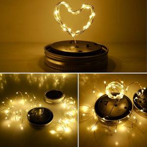 China LED Fairy Light Solar Bottle Cap Light For Mason Jar Garden Christmas Lights Decorative Outdoor Wedding Decor on sale