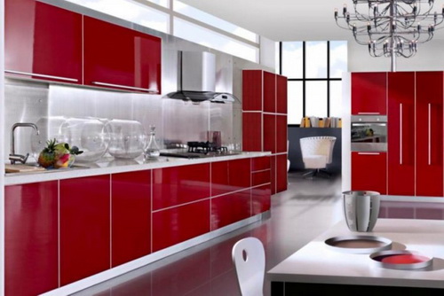classic color high gloss PET mdf for kitchen cabinet panel