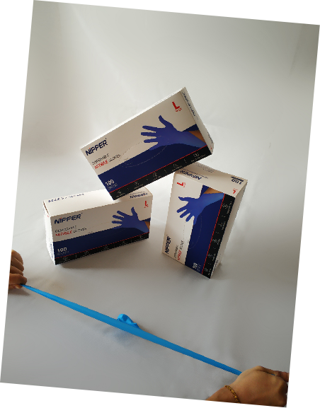 Blue Non Sterile Medical Nitrile Gloves 100 Pcs/Box