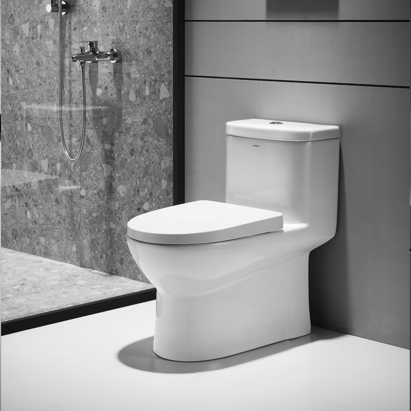 Round Bowl 1.1GPF One Piece Toilets Siphon Flush 4L