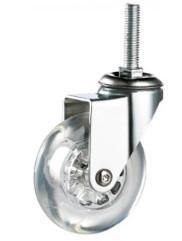 Wholesale 3 Inch Transparent Wheel Stem Mount Casters Pu Caster from china suppliers
