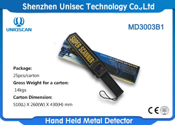 Quality Standard 9V Battery Portable Hand Held Metal Detector With ABS Material for sale