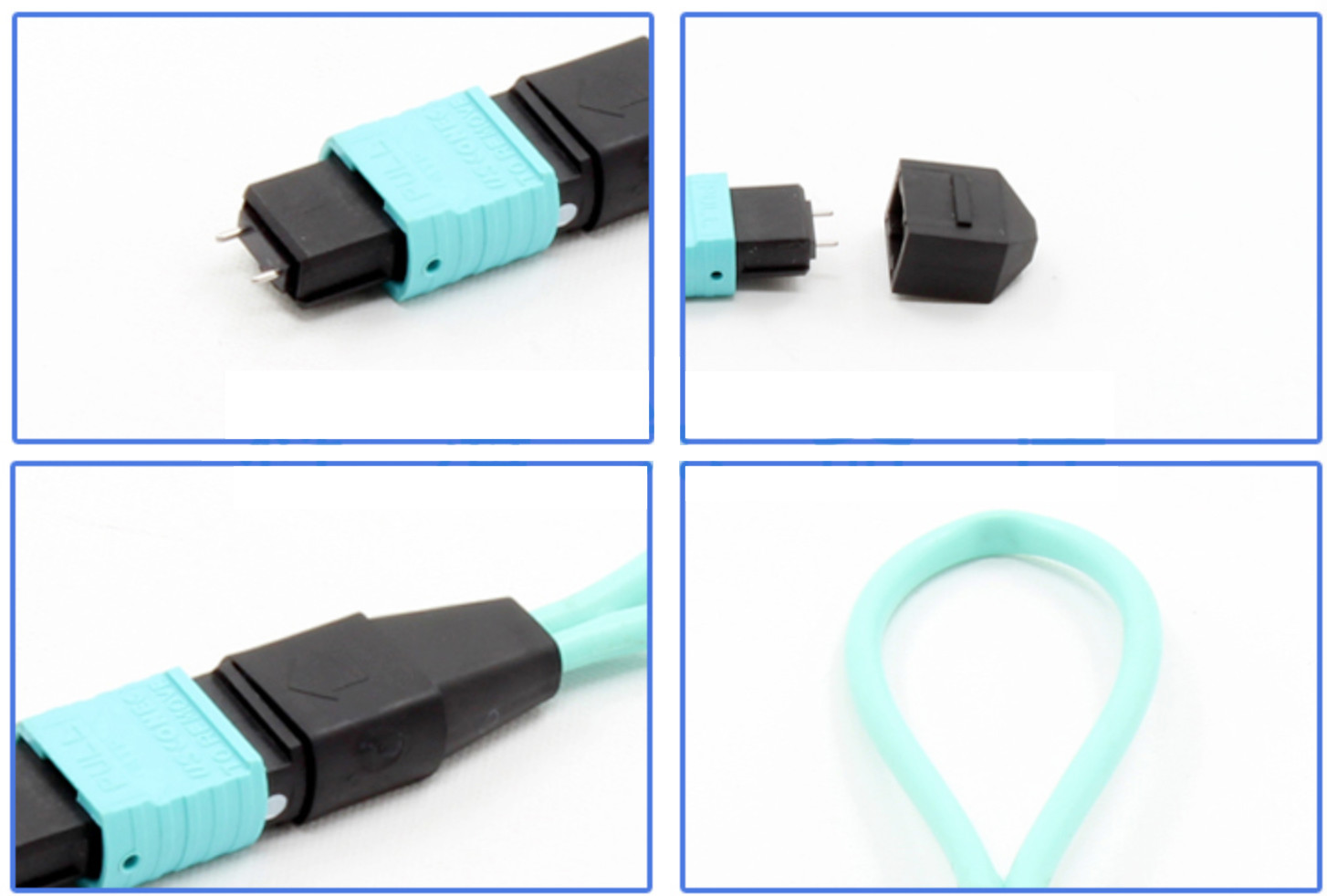 Mono Mode MPO MTP Fiber Optic Loopback Cable / Plug for Cable Testing
