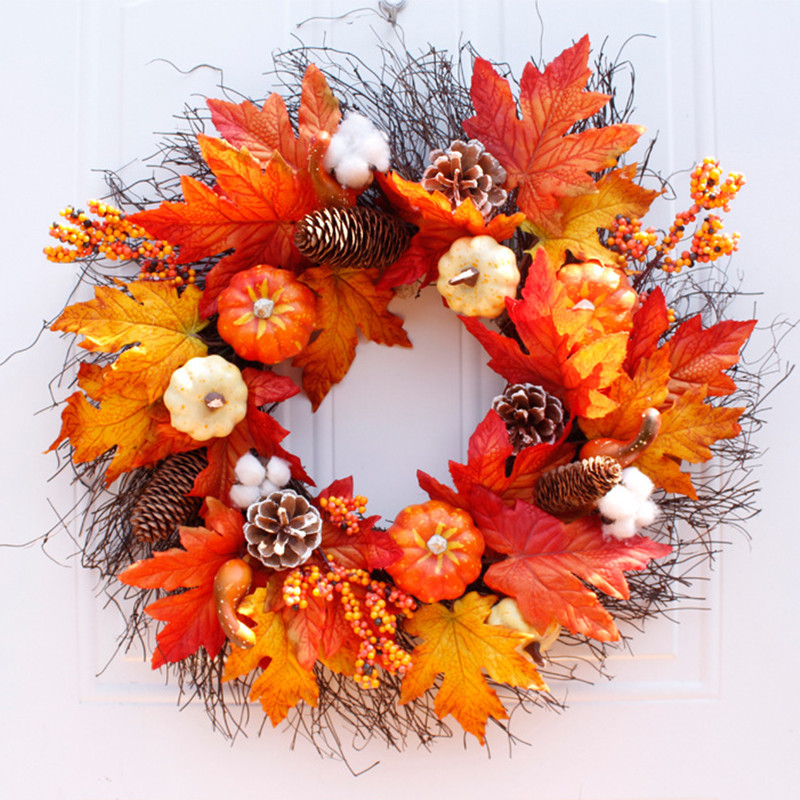 Customized hanging artificial flowers decoration Christmas garland