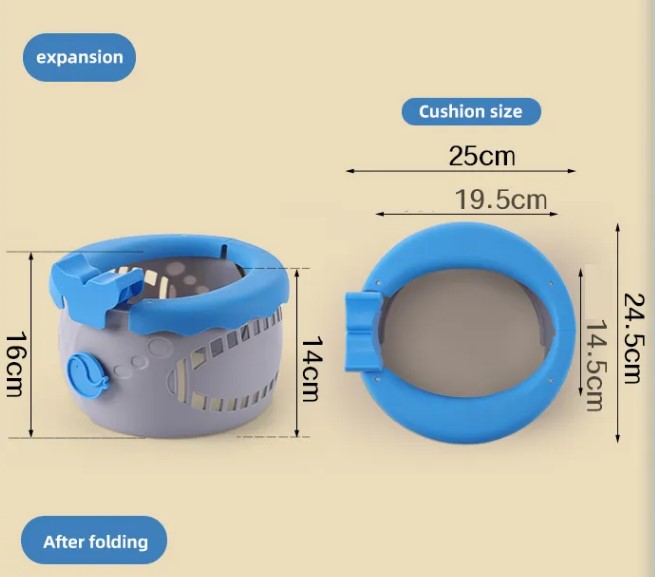 Eco Friendly Blue Pink White Print Kids Potty Toilet Trainer with Customized Packing and Logo