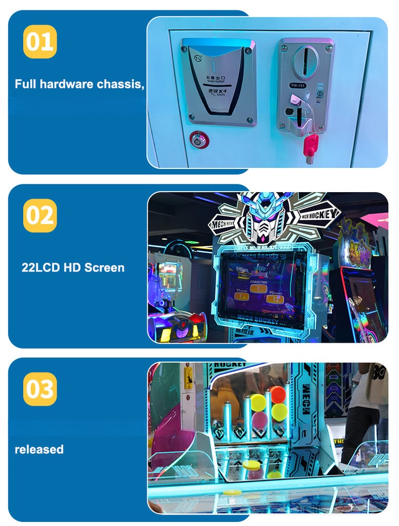 OEM Two Players Kids Air Hockey Arcade Machine For Amusement Park