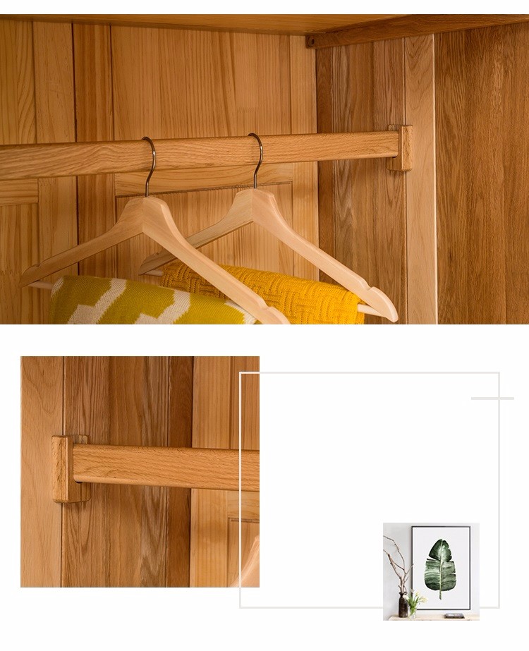 New Modern Simple Wooden Clothes Double Doors Wardrobe Design Furniture Bedroom