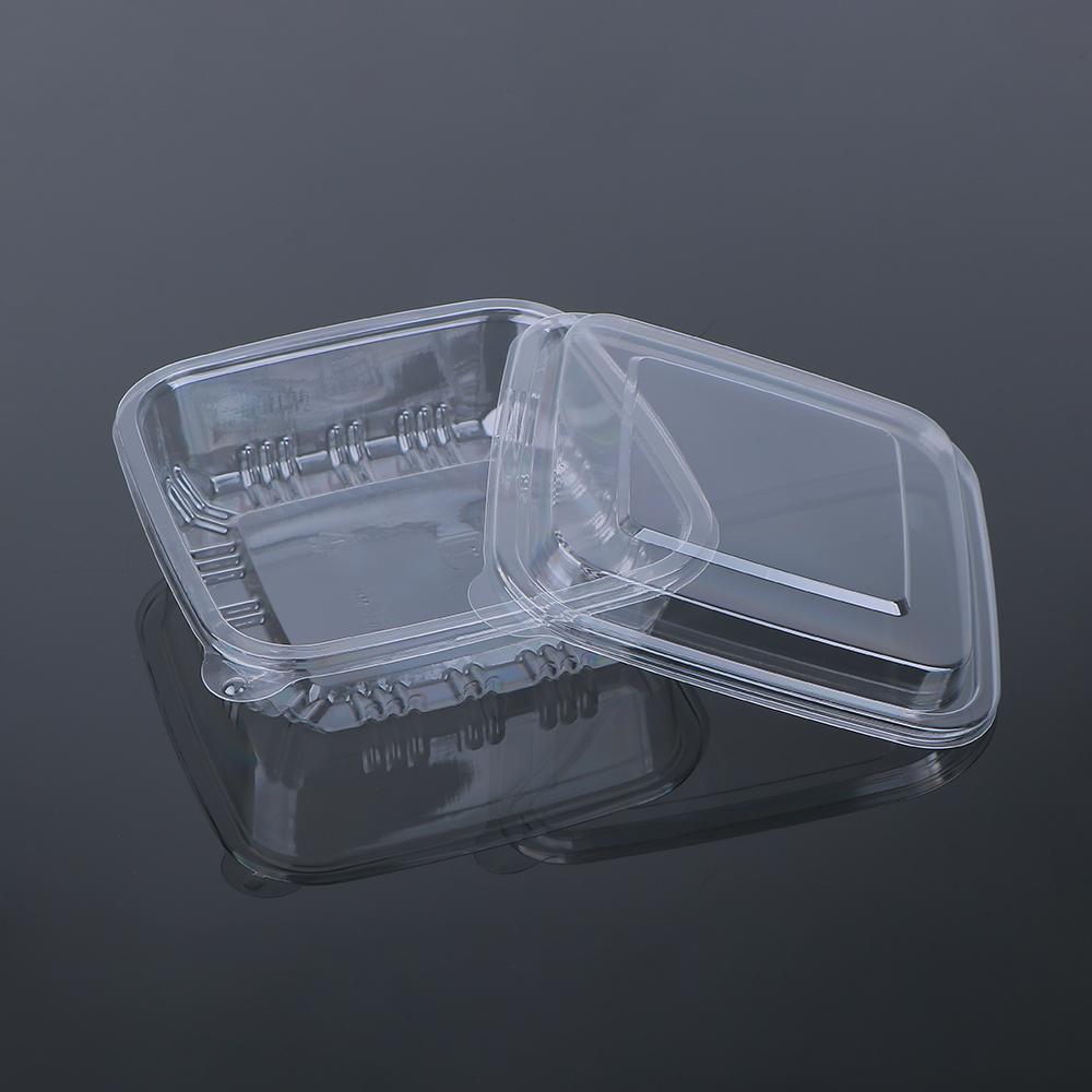 Transparent Square Plastic Pastry Contanier To Go For Bakery Cookies Cakes Packing
