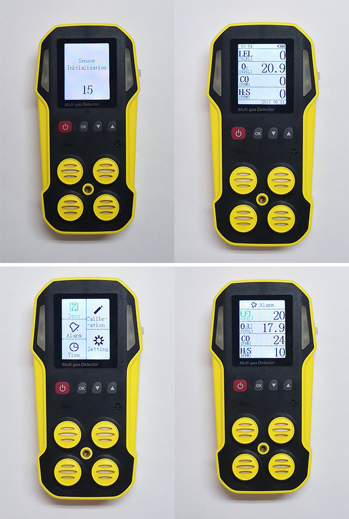 IP54 Waterproof Personal Multi Gas Monitor Detector For Oil Gas & Chemical Industries