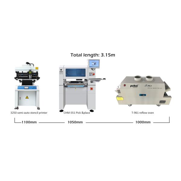 CHM-551 SMD Production Line SMT Assembly Line High Precision 4 Heads PCB Making Robot