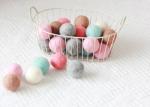 Environmental Friendly Wool Felt Balls Perfect For Garland / Necklaces /