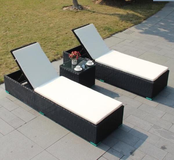 Leisure Aluminium PE Rattan beach chair For Hotel All weather Outdoor Garden