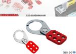 Red Safety Lock Out Six Holes Vinyl Coated 1 Inch / 1.5 Inch Lock Shackle